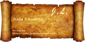 Juda Levente névjegykártya